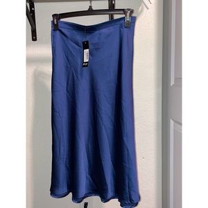 Nasty Gal Blue Satin Skirt